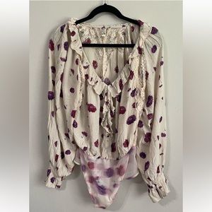 Free People Poppy Printed Bodysuit